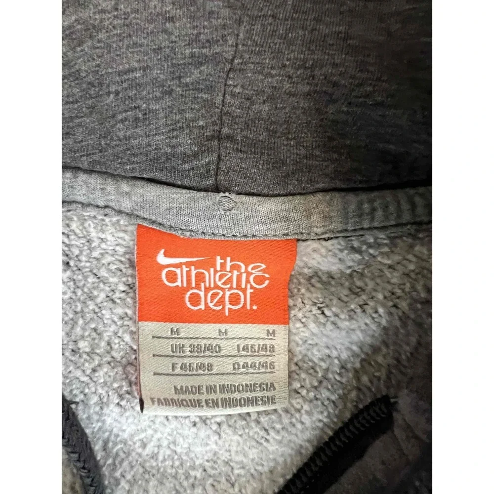 Nike Athletic‎ Dept Gray Full Zip Hoodie Mens Size Medium Sportswear Athleisure